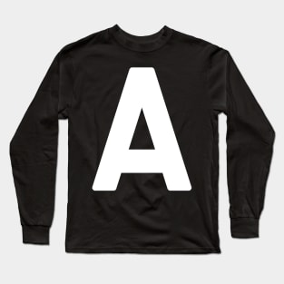 Letter A Alphabet Monogram Initial Kids Men Women Long Sleeve T-Shirt